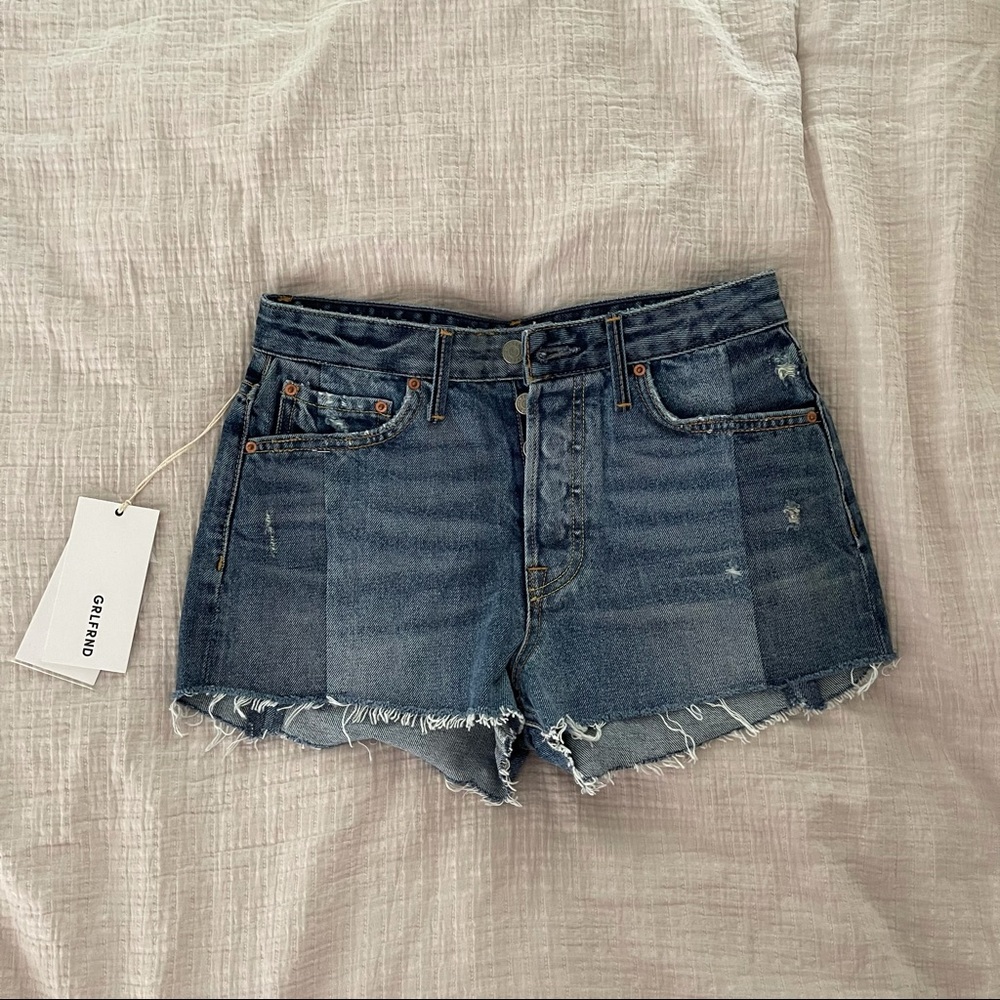 NWT GRLFRND Demim Multi Color Jean Shorts 25